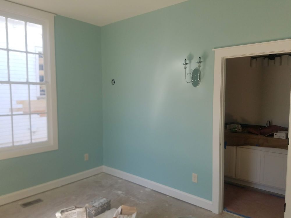 Freshly painted room